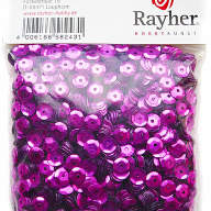 Пайетки круглые граненые RAYHER 6 мм - Пайетки Rayher, цвет малиновый