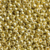 18151 Бисер Preciosa, золотой - Бисер "Preciosa", непрозрачный, круглый, глянцевый, цвет: 18151, 10/0, 5 г, арт. 18154